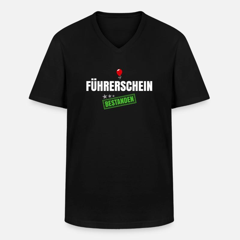 Führerschein Bestanden - Männer-T-Shirt mit V-Ausschnitt - Schwarz