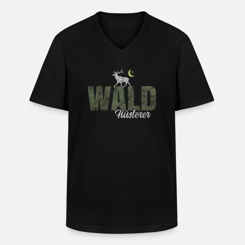 Wald Flüsterer - Männer-T-Shirt mit V-Ausschnitt - Schwarz