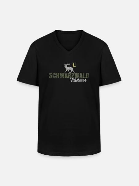 Schwarzwald Flüsterer - Männer-T-Shirt mit V-Ausschnitt - Schwarz