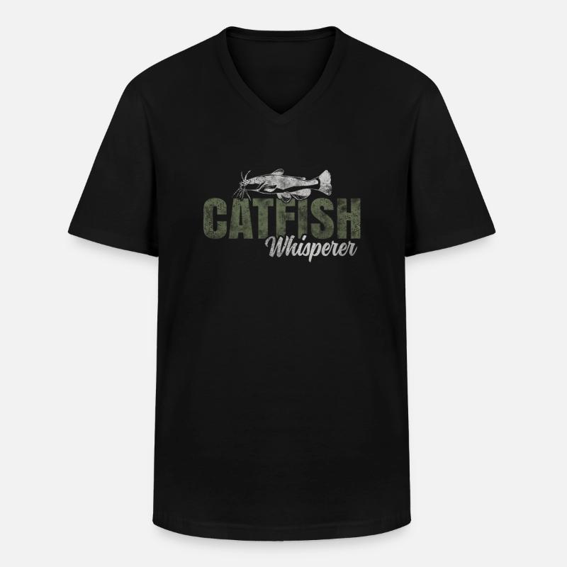 Chuchoteur de poisson-chat - T-shirt col V Homme - noir