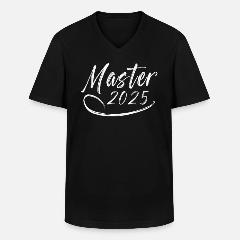 Master 2025 - Männer-T-Shirt mit V-Ausschnitt - Schwarz