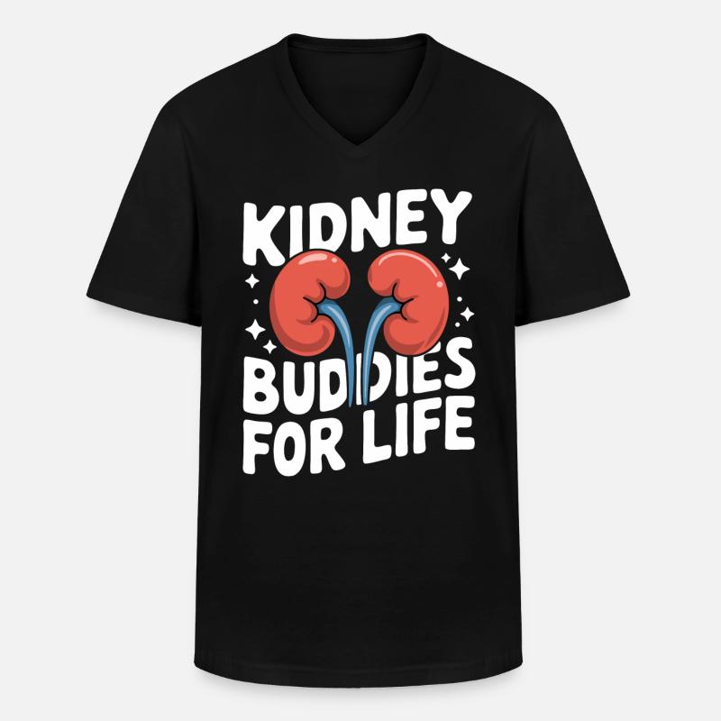 Nierenspender Niere Organspender - Männer-T-Shirt mit V-Ausschnitt - Schwarz