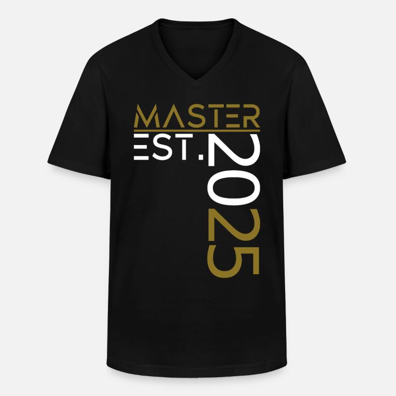 Master est. 2025 - Männer-T-Shirt mit V-Ausschnitt - Schwarz