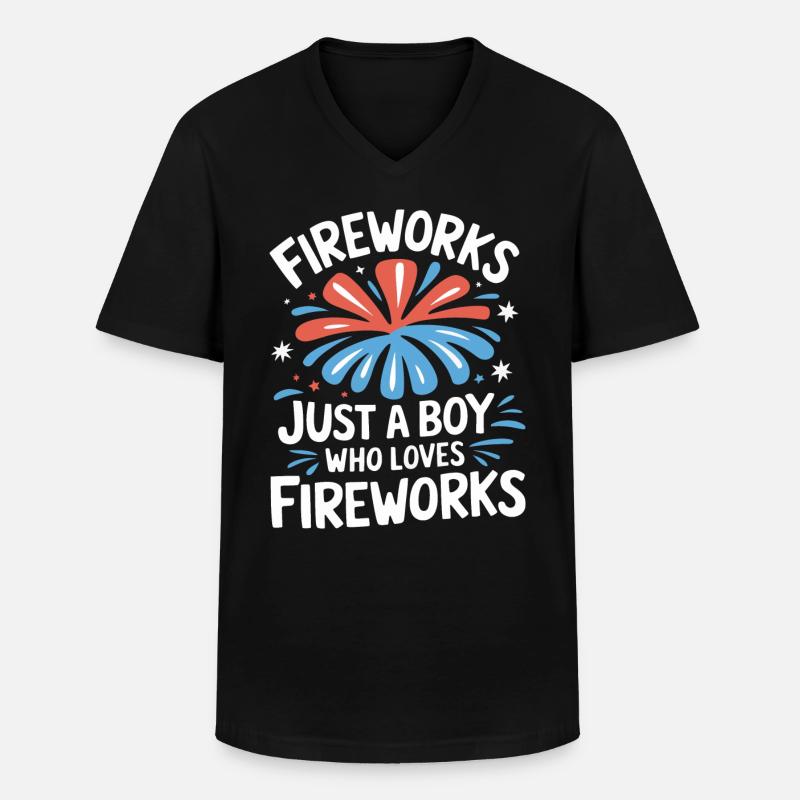 Pyrotechnics Fireworks Pyrotechnics - Men's V-Neck T-Shirt - black