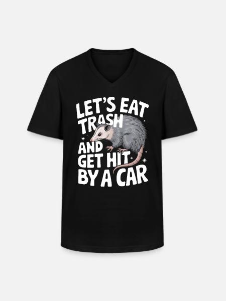 Opossum Possum Animal - Men's V-Neck T-Shirt - black