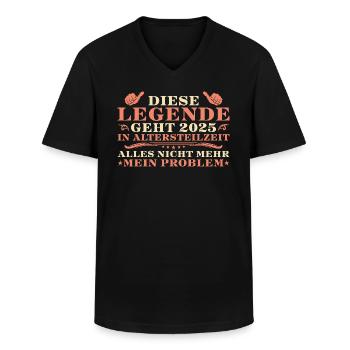 Altersteilzeit Kollege Angehende Rente 2025 - Männer-T-Shirt mit V-Ausschnitt - Schwarz - Vorne - AI Model Male 178 dark (178cm)