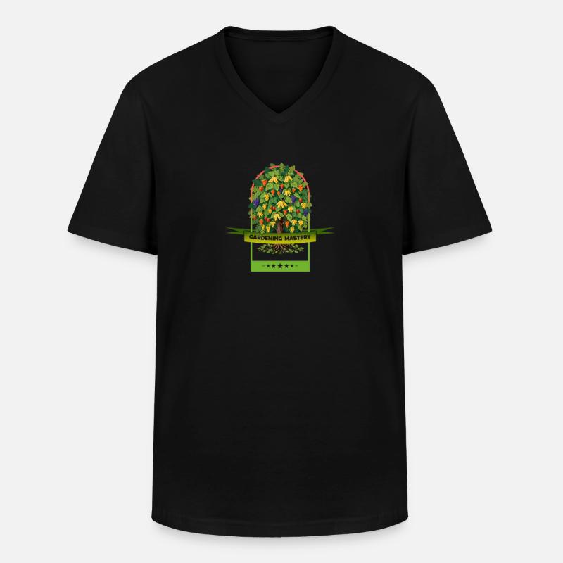 Gartenarbeit Meisterschaft Obstbaum - Männer-T-Shirt mit V-Ausschnitt - Schwarz