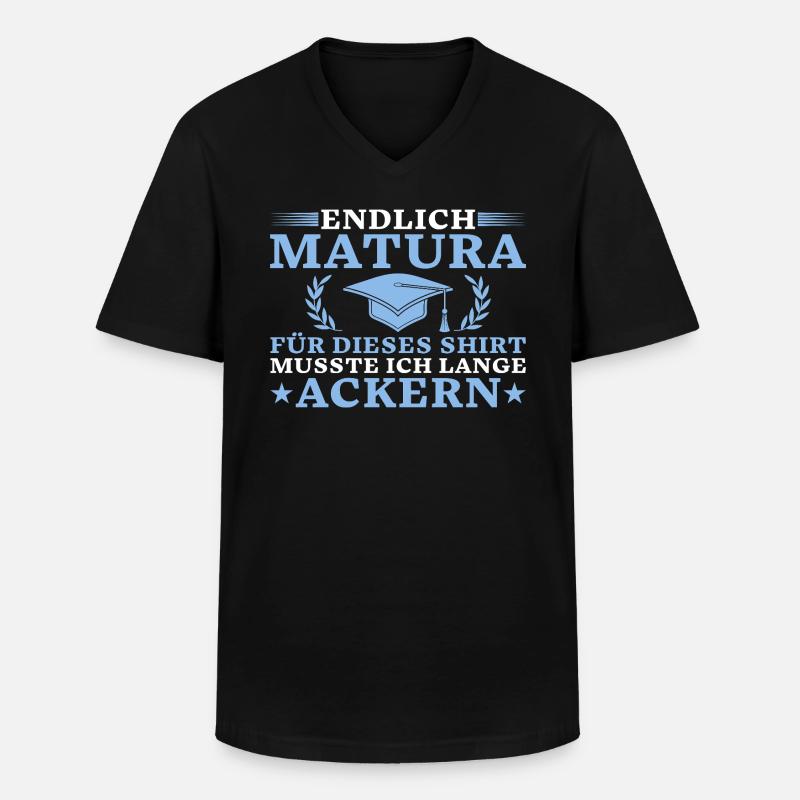 Endlich Matura Schulabschluss - Männer-T-Shirt mit V-Ausschnitt - Schwarz