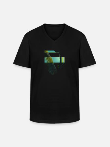 Paradise Sunshine Serenity Palm - Men's V-Neck T-Shirt - black