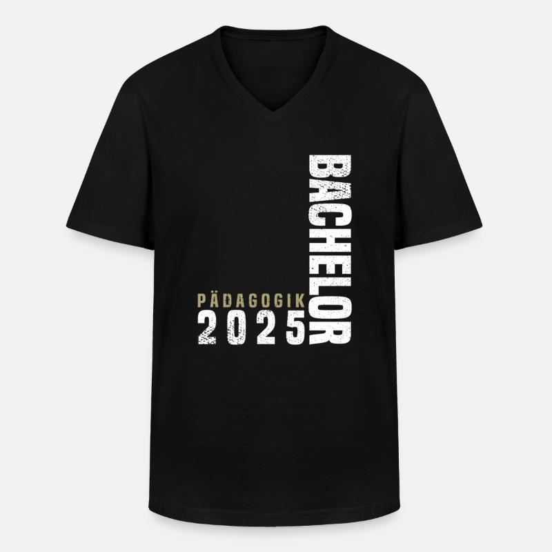 Bachelor Pädagogik - Männer-T-Shirt mit V-Ausschnitt - Schwarz