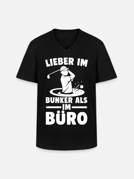 Mieux au bunker qu’au bureau - T-shirt col V Homme - noir