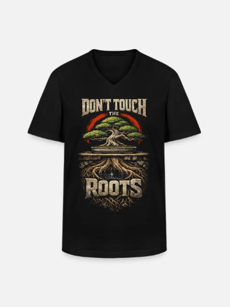 Bonsai Tree Don't Touch The Roots - Men's V-Neck T-Shirt - black