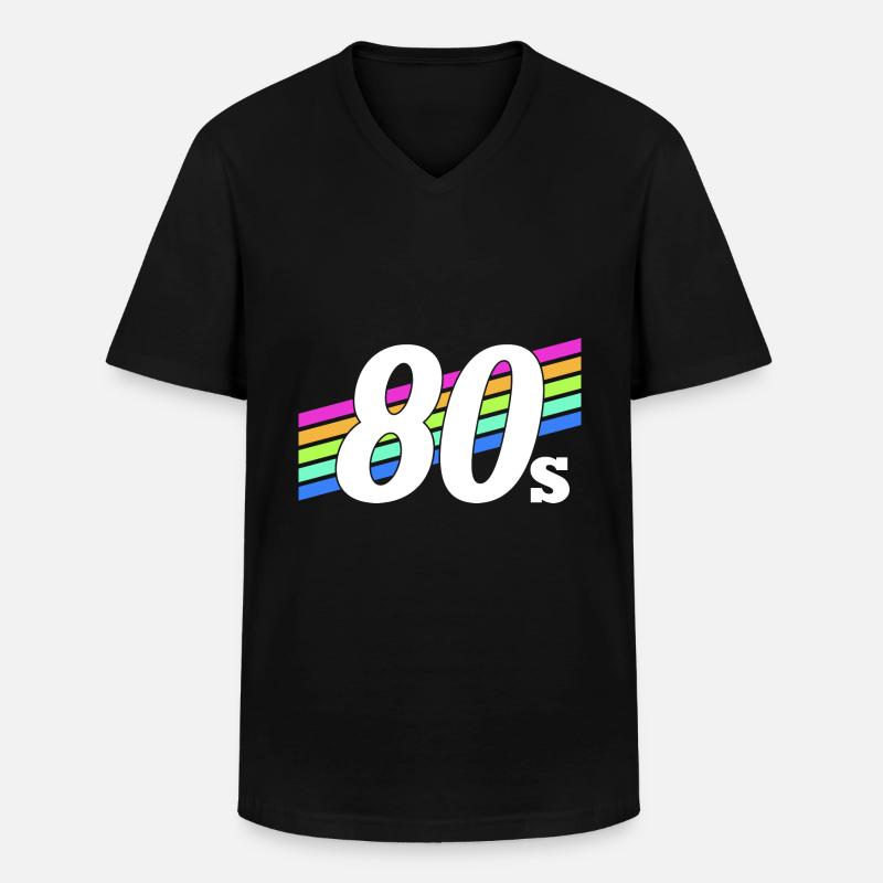 neon graphic - Männer-T-Shirt mit V-Ausschnitt - Schwarz