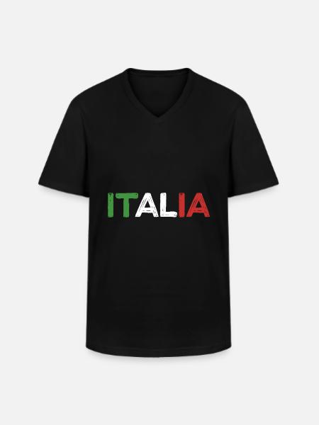 italia sommer - Männer-T-Shirt mit V-Ausschnitt - Schwarz