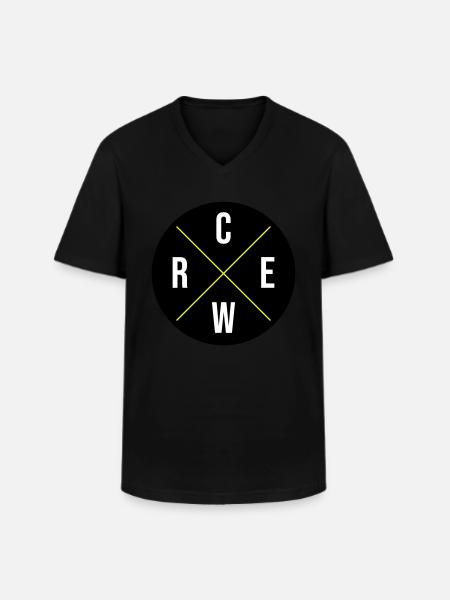 Crew Circle - Men's V-Neck T-Shirt - black