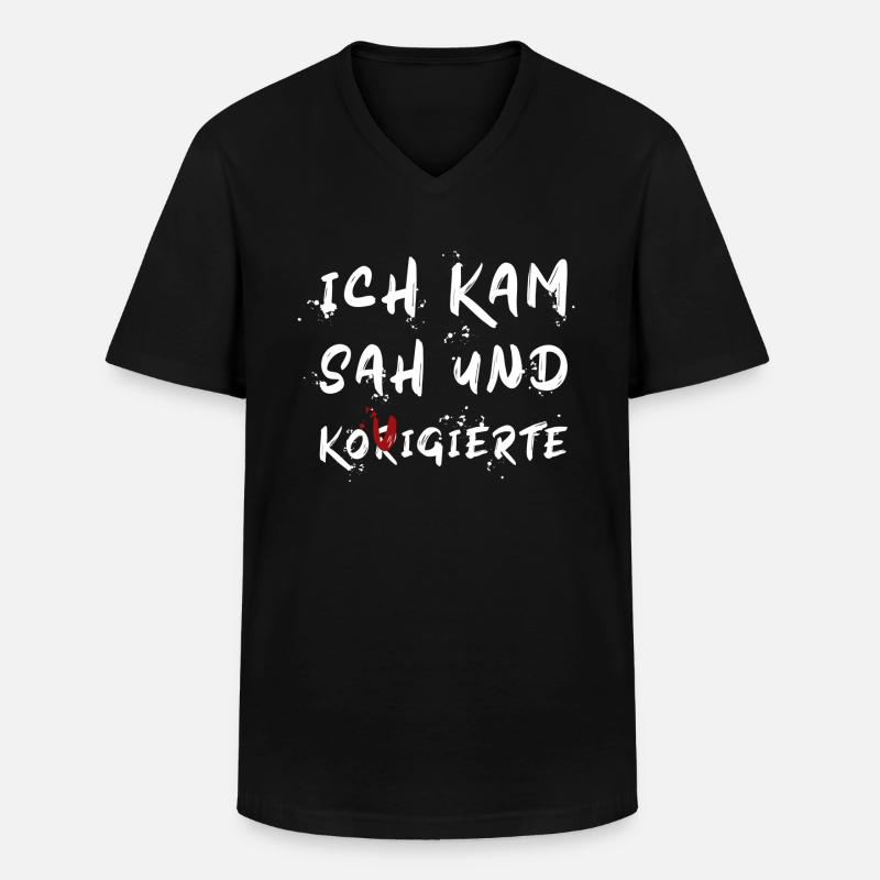 Lateinlehrer Student Schüler Geschenk - Männer-T-Shirt mit V-Ausschnitt - Schwarz