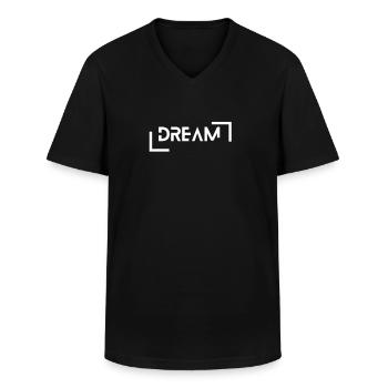 Dream - Men's V-Neck T-Shirt - black - Front - AI Model Male 178 dark (178cm)