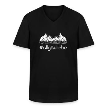 Allgäuliebe Wandern Bergsteigen Bayern Wanderer - Männer-T-Shirt mit V-Ausschnitt - Schwarz - Vorne - AI Model Male 178 dark (178cm)