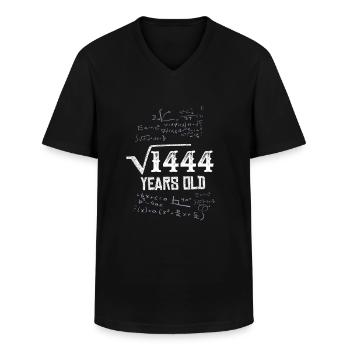 38e anniversaire 38 ans formule mathématique - T-shirt col V Homme - noir - Devant - AI Model Male 178 dark (178cm)