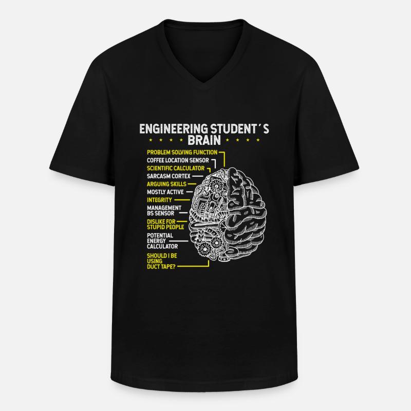 Engineering Student Future Engineer Engineering - Männer-T-Shirt mit V-Ausschnitt - Schwarz