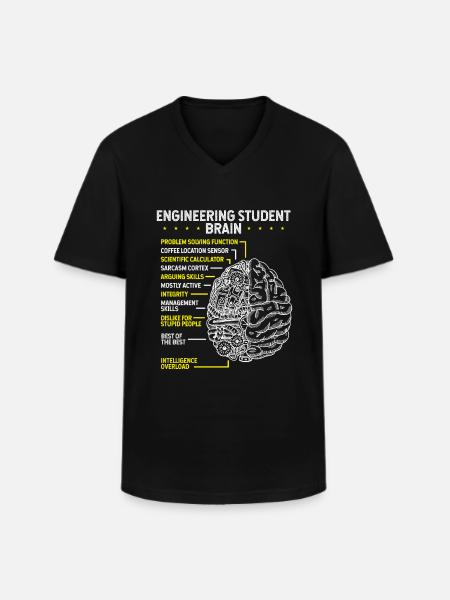 Engineering School Engineering Student Engineer - Männer-T-Shirt mit V-Ausschnitt - Schwarz