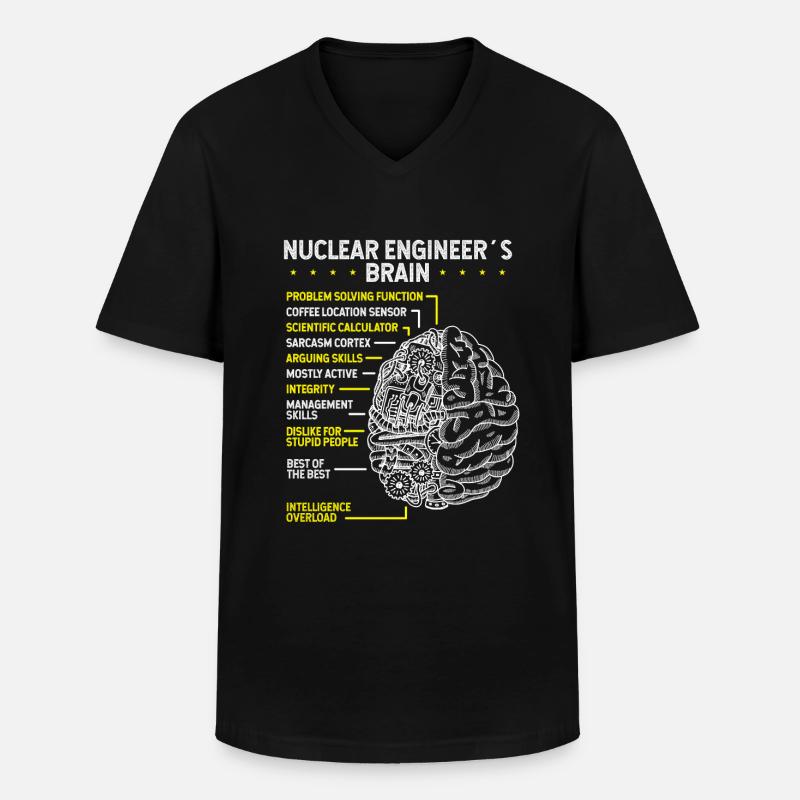 Nuclear Engineering Uranium Nuclear Engineering - Männer-T-Shirt mit V-Ausschnitt - Schwarz