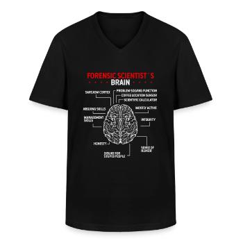 Future Crimonologist Forensic Science Forensic - Men's V-Neck T-Shirt - black - Front - AI Model Male 178 dark (178cm)