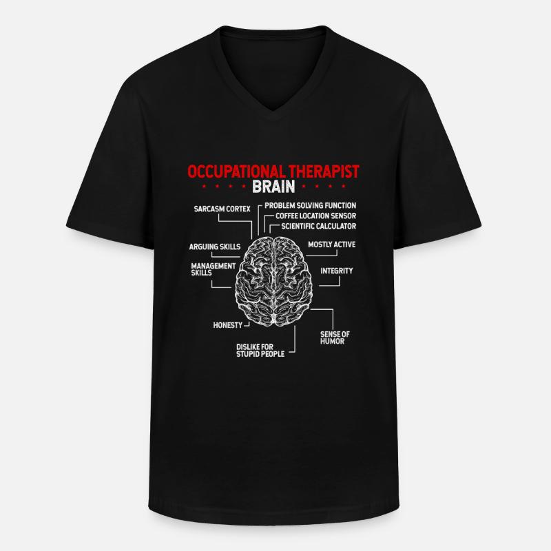 Occupational Therapist Brain Occupational Therapy - Männer-T-Shirt mit V-Ausschnitt - Schwarz