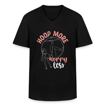 Cerceau aérien pour enfants avec boucle à main de cerceau aérien - T-shirt col V Homme - noir - Devant - AI Model Male 178 dark (178cm)