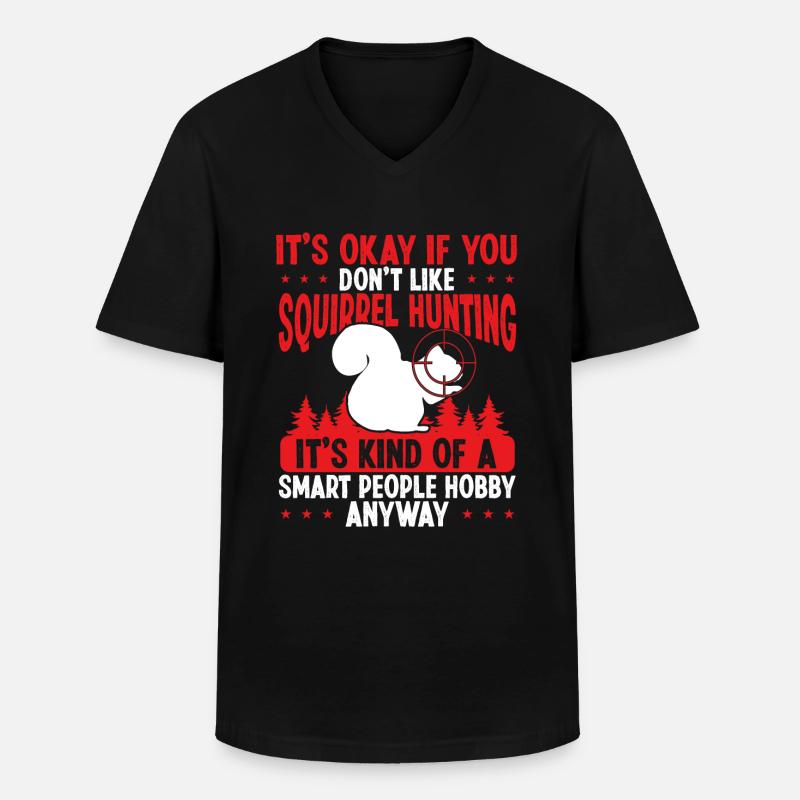 Squirrel Hunter Squirrel Removal Technician - Männer-T-Shirt mit V-Ausschnitt - Schwarz