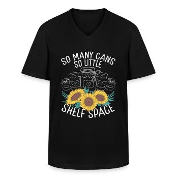 Food Perservation Canning Season Homesteading - Men's V-Neck T-Shirt - black - Front - AI Model Male 178 dark (178cm)