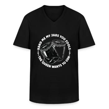 Canning Season Homesteading Canner Food Preserve - Men's V-Neck T-Shirt - black - Front - AI Model Male 178 dark (178cm)