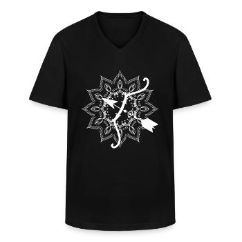Bow and Arrow / Shooting - Men's V-Neck T-Shirt - black - Front - AI Model Male 178 dark (178cm)