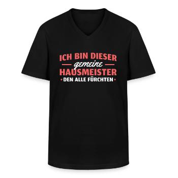 Gemeiner Hausmeister Geschenk - Männer-T-Shirt mit V-Ausschnitt - Schwarz - Vorne - AI Model Male 178 dark (178cm)