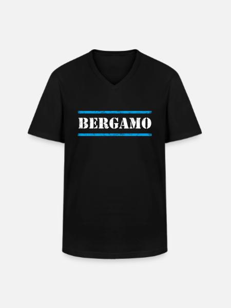 Bergamo - Men's V-Neck T-Shirt - black