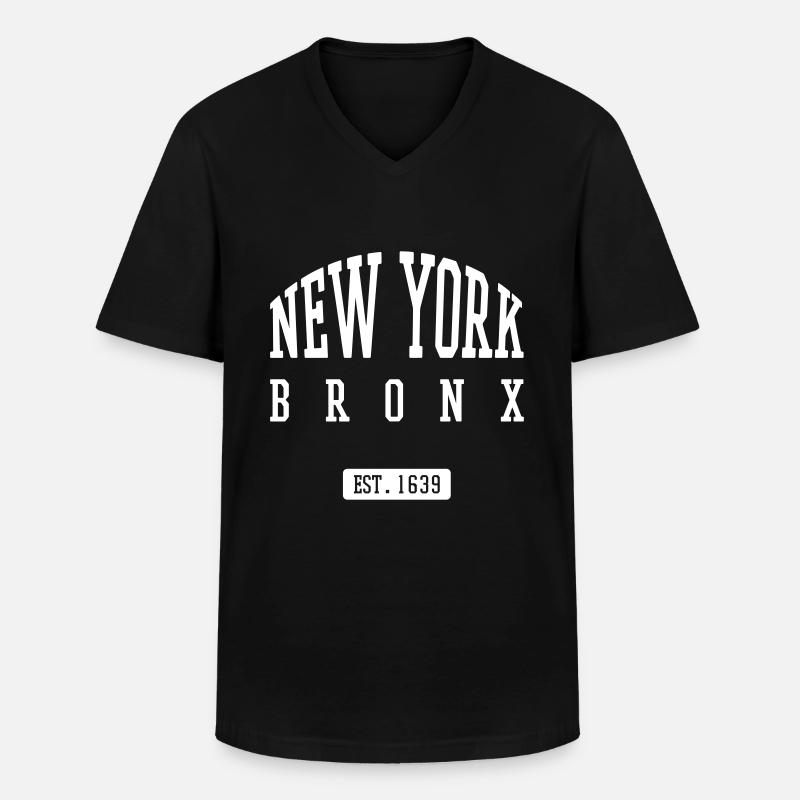 Bronx - Männer-T-Shirt mit V-Ausschnitt - Schwarz