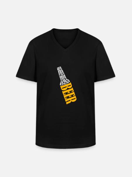 Beer king of drinks - Men's V-Neck T-Shirt - black