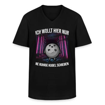 bowling bowlingkugel x split bowl strike spare pin - Männer-T-Shirt mit V-Ausschnitt - Schwarz - Vorne - AI Model Male 178 dark (178cm)