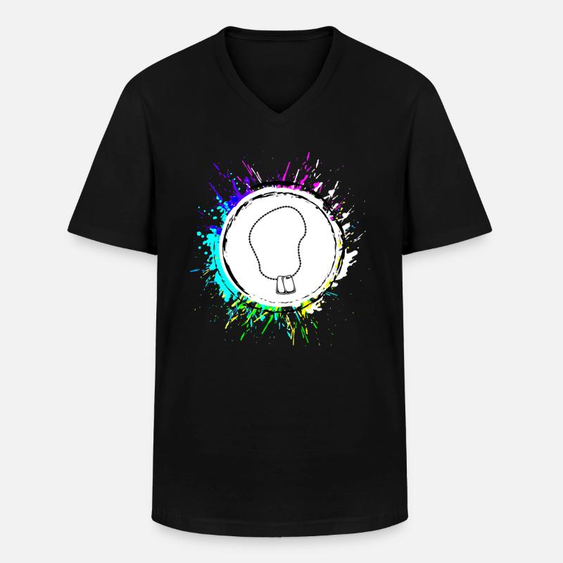 Abzeichen Icon symbol - Männer-T-Shirt mit V-Ausschnitt - Schwarz