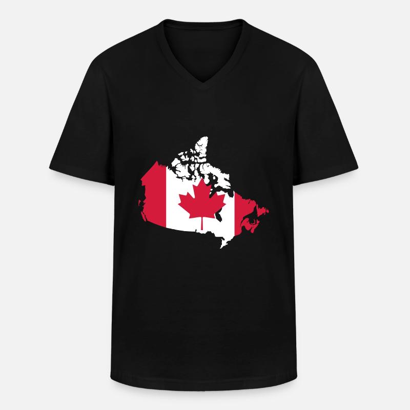 Kanada, Canada - Männer-T-Shirt mit V-Ausschnitt - Schwarz