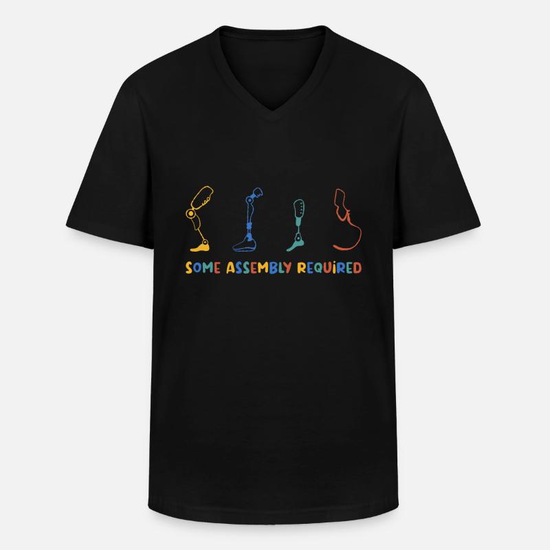 Prothese Amputiert Behinderung Geschenk - Männer-T-Shirt mit V-Ausschnitt - Schwarz
