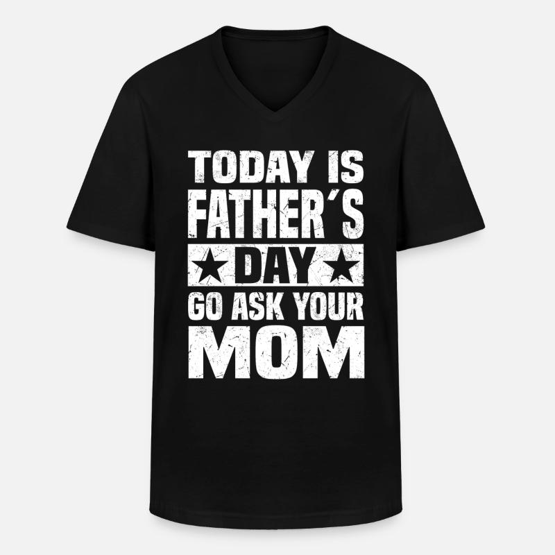 Papa - Männer-T-Shirt mit V-Ausschnitt - Schwarz