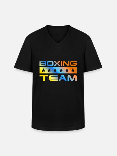 Boxing Crew Bunt - Männer-T-Shirt mit V-Ausschnitt - Schwarz