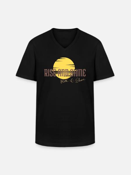 Rise and Shine - Men's V-Neck T-Shirt - black