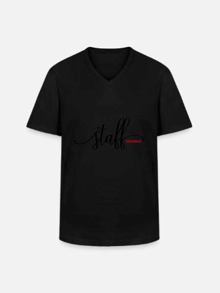 Staff Member - Men's V-Neck T-Shirt - black