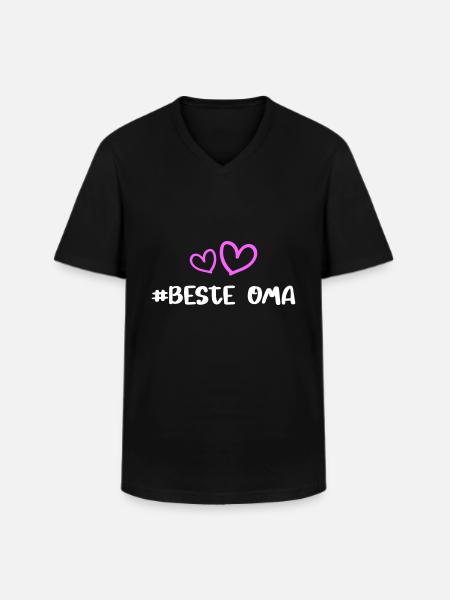 Best Granny Heart Love - Men's V-Neck T-Shirt - black