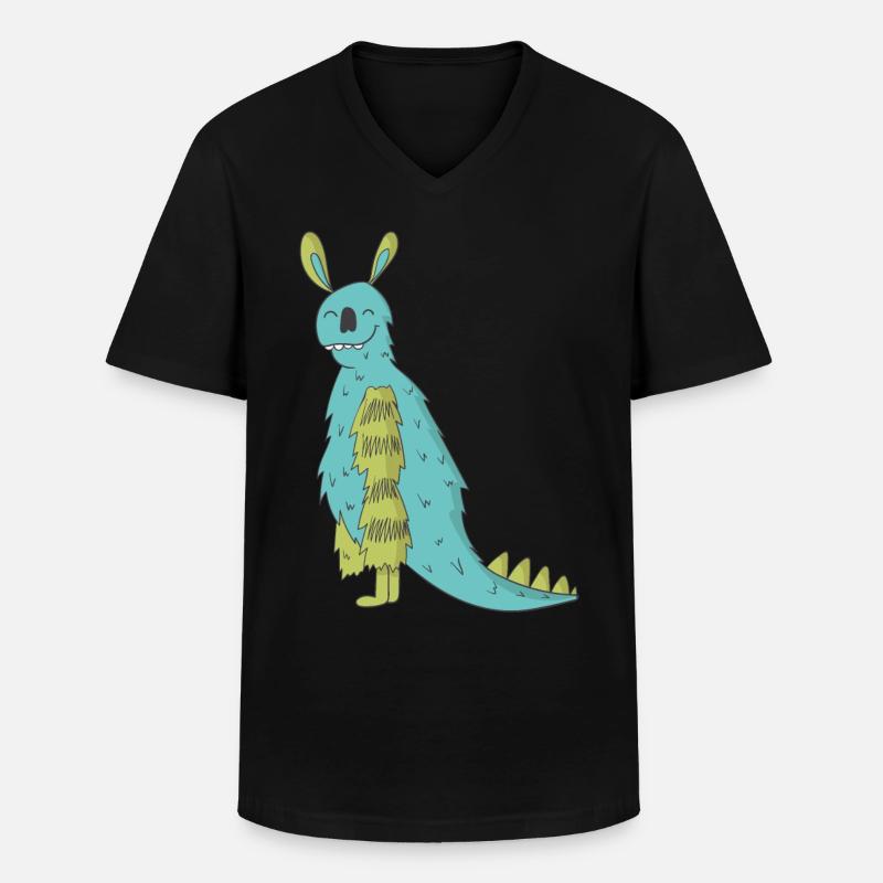 Monster - Männer-T-Shirt mit V-Ausschnitt - Schwarz