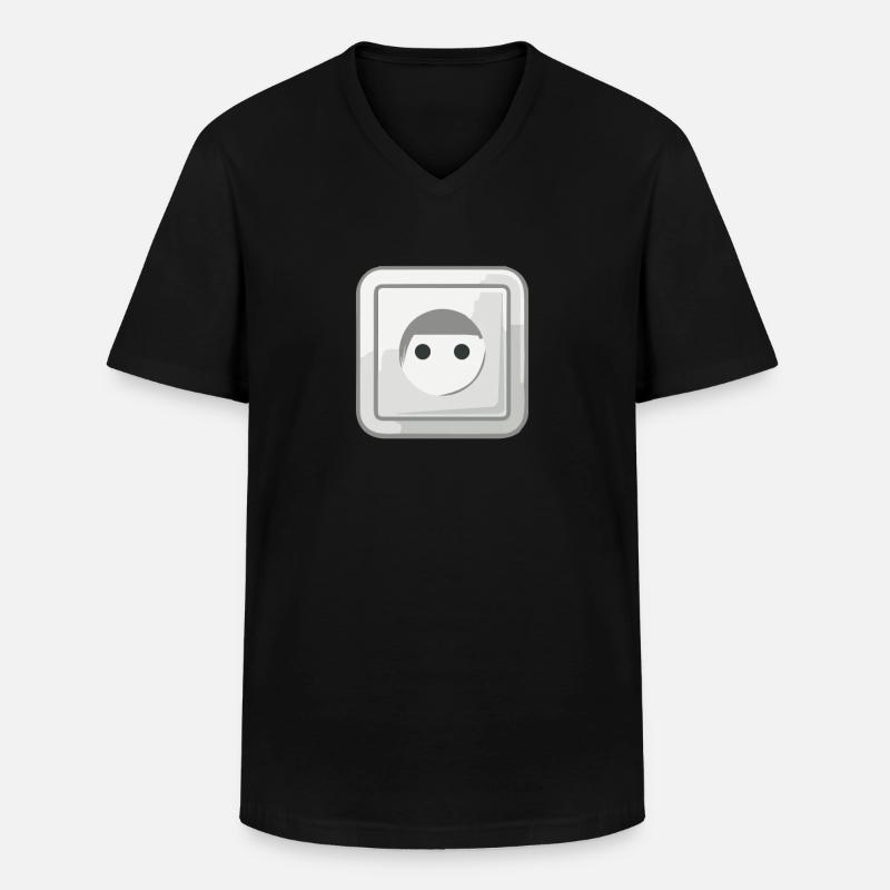 Elektriker - Männer-T-Shirt mit V-Ausschnitt - Schwarz