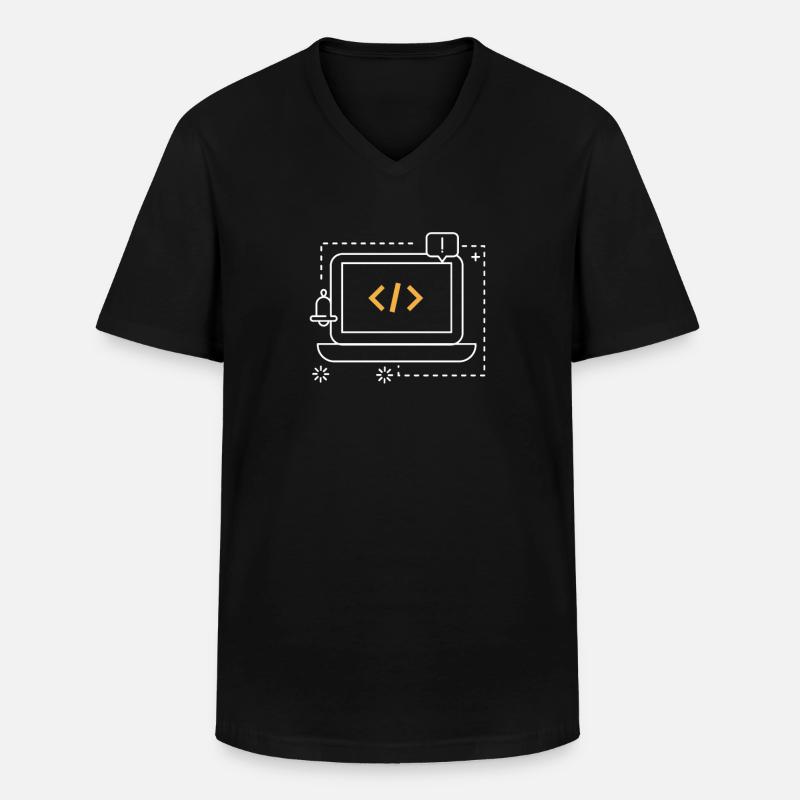 programmer - Men's V-Neck T-Shirt - black