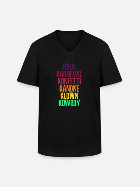 Fasching Köln Karneval Kölle Geschenk - Männer-T-Shirt mit V-Ausschnitt - Schwarz